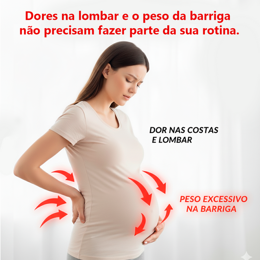 Cinta ErgoMom™ – Suporte de Postura e Alívio imediato para a Lombar na Gestação